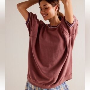 Free People | We The Free It's Official Pullover Sweatshirt Withered Rose Small